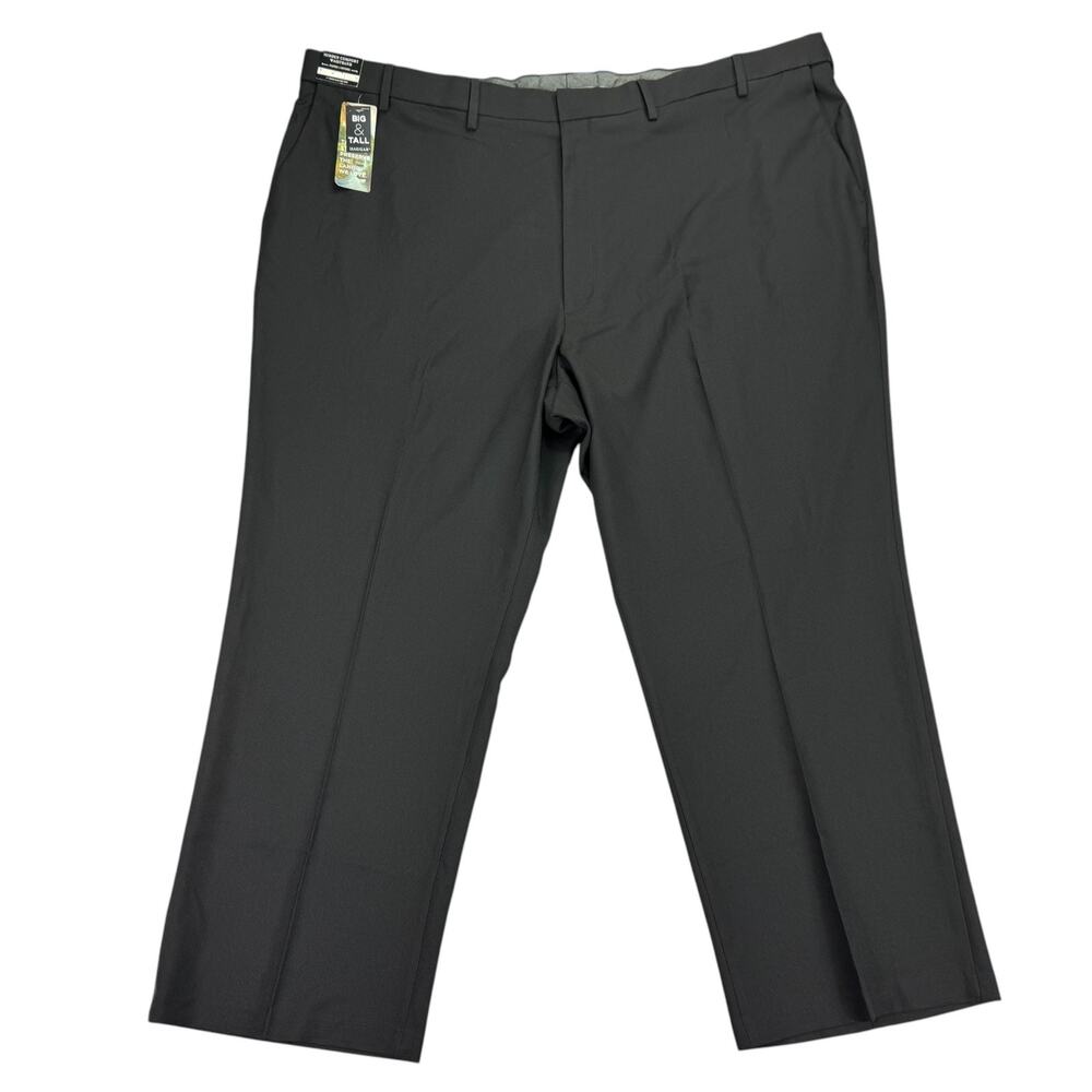 Haggar Mens Big & Tall Premium Comfort Classic Fit Dress Pants Black 50x29